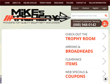 Tablet Screenshot of mikesarchery.com